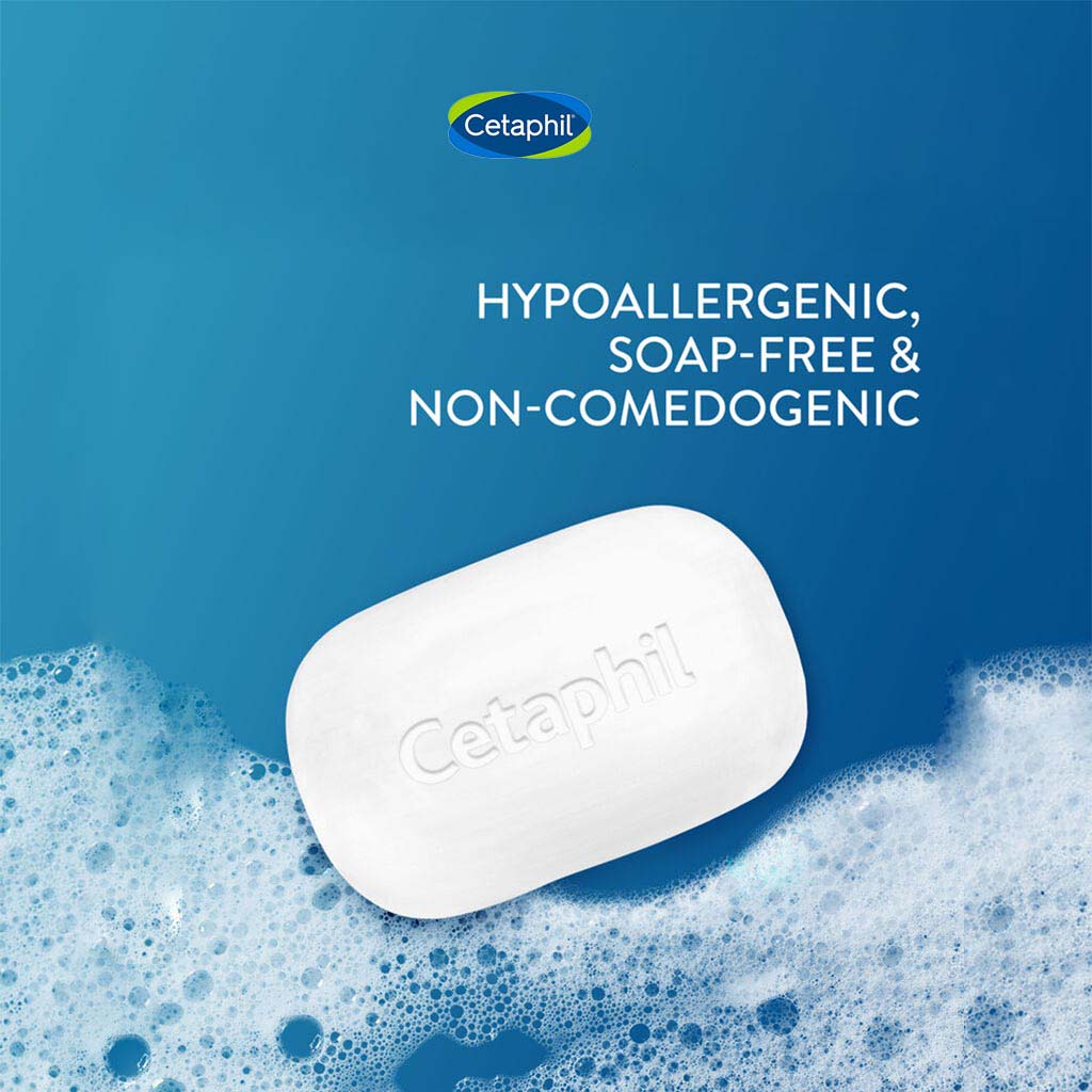 Cetaphil Gentle Face & Body Cleansing Bar For Men & Women With Dry to Normal Sensitive Skin, Unscented, 127g
