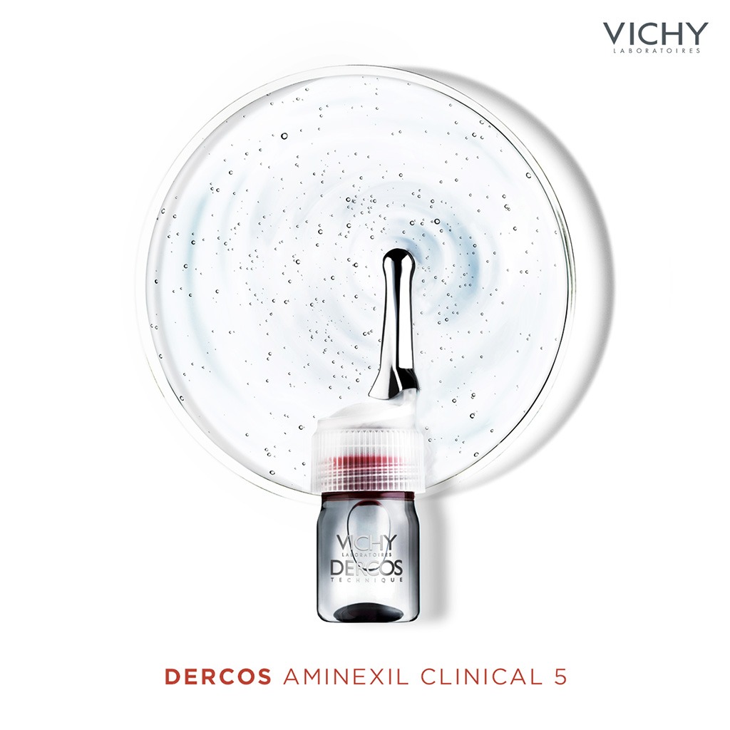 Vichy Dercos Aminexil Clinical 5 Anti-Hair Fall Treatment For Men, Pack of 6ml x 21's