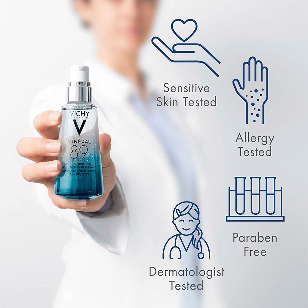 Vichy Mineral 89 Fortifying & Plumping Daily Serum For All Skin Types With Hyaluronic Acid 50ml