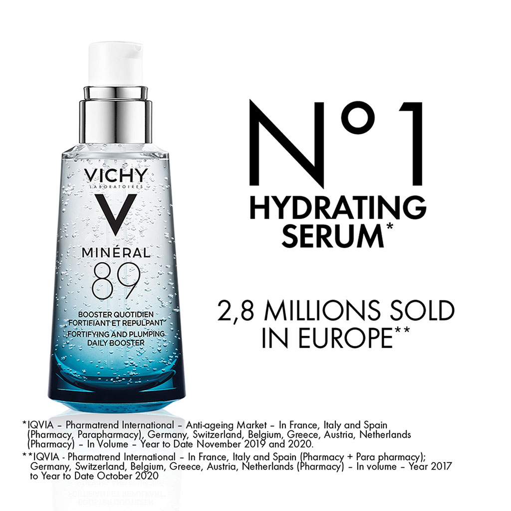 Vichy Mineral 89 Fortifying & Plumping Daily Serum For All Skin Types With Hyaluronic Acid 50ml