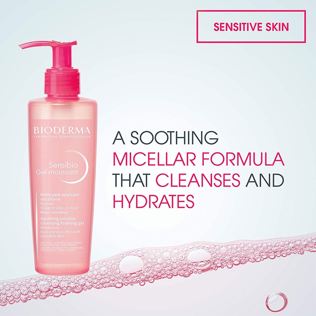Bioderma Sensibio Soothing Micellar Cleansing Foaming Gel For Sensitive Skin 200 mL