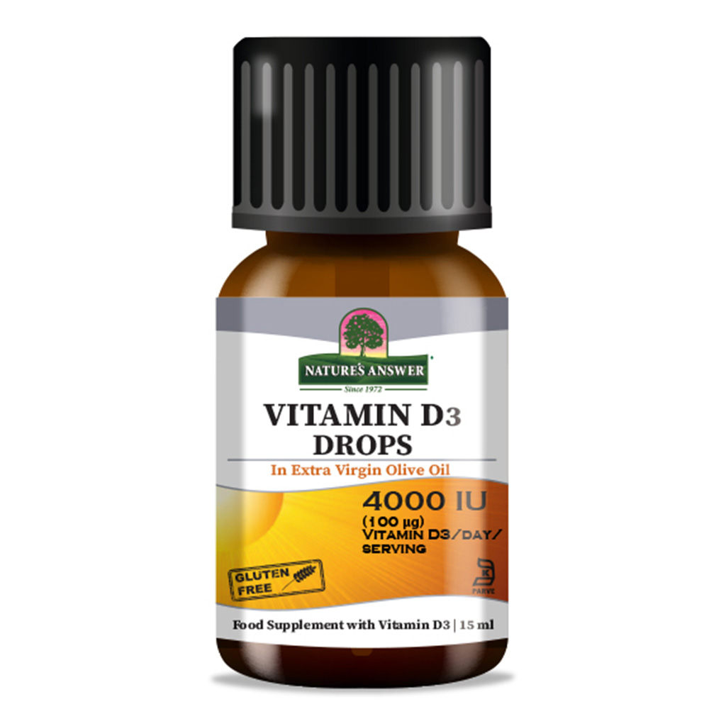 Nature's Answer Vitamin D3 4000IU Drops For Bone & Muscle Health, 15ml