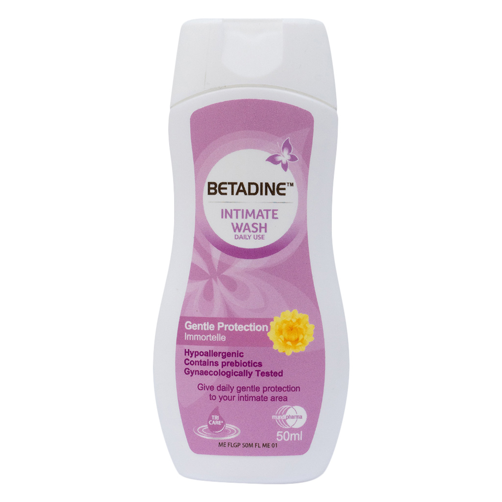 Betadine Daily Use Feminine Intimate Wash Gentle Protection, lmmortelle 50ml