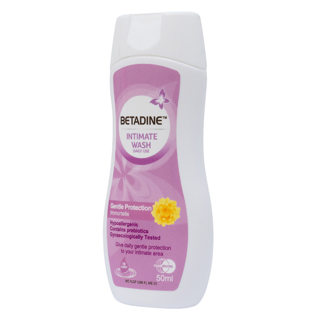 Betadine Daily Use Feminine Intimate Wash Gentle Protection, lmmortelle 50ml