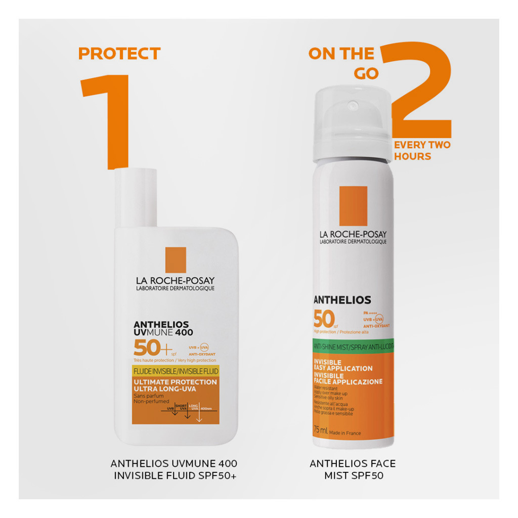 La Roche-Posay Anthelios Anti-Shine Invisible Sunscreen Face Mist SPF50 For All Skin Types 75ml