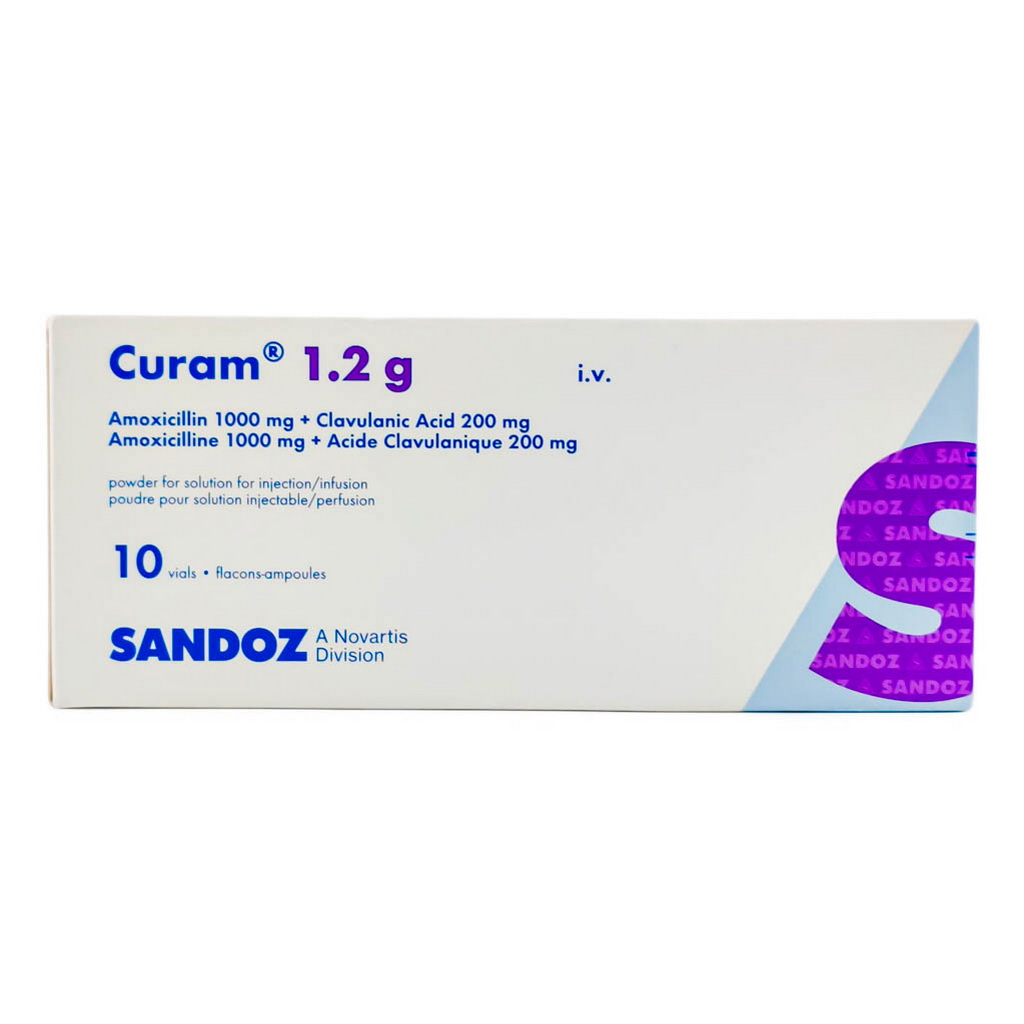 Curam 1.2g Intravenous Solution For Injection Vials, Pack of 10’s