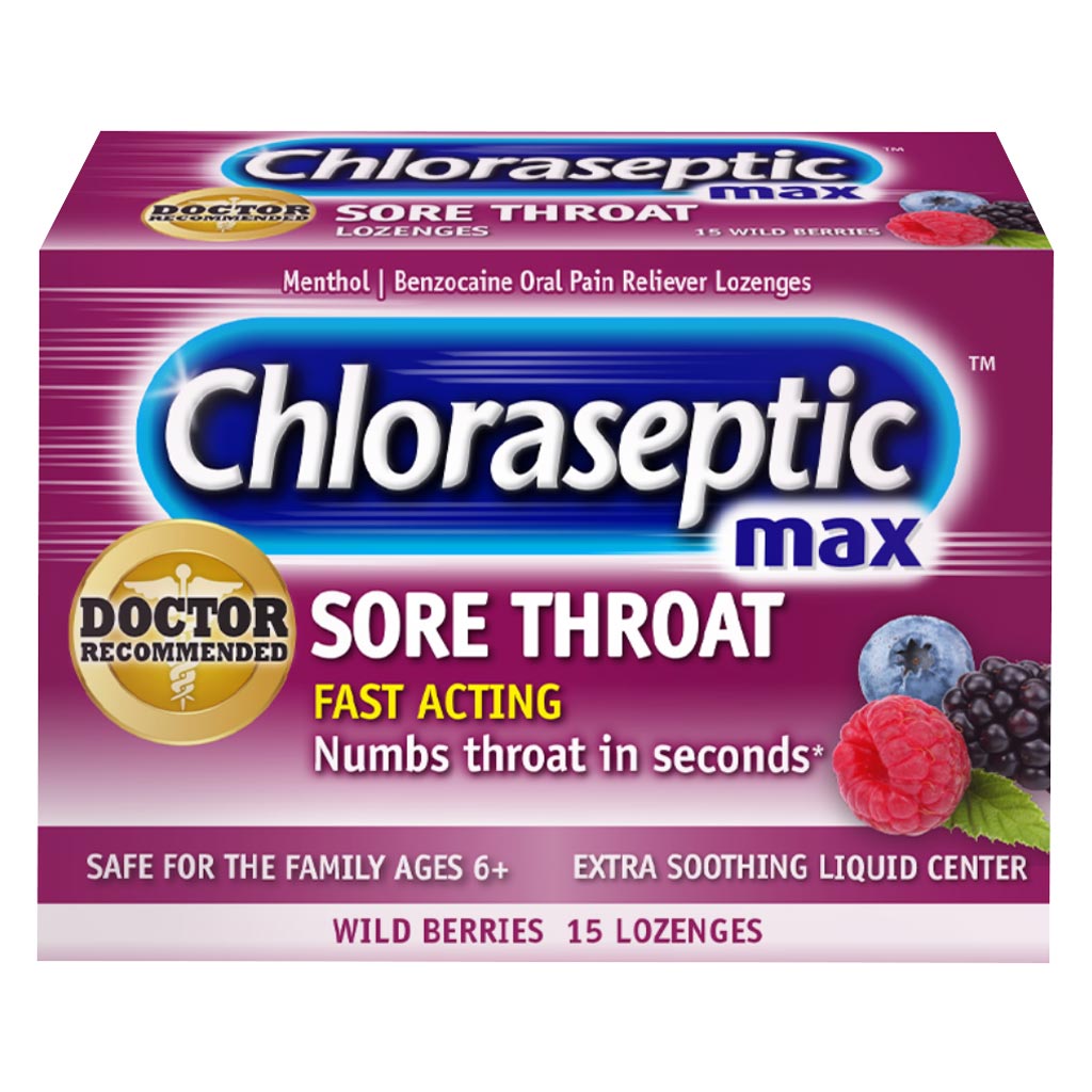 Chloraseptic Max Sore Throat Wild Berries Lozenges 15's