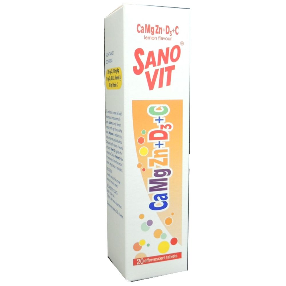 Sanovit CaMgZn+D3+C Effervescent Tablets 20's