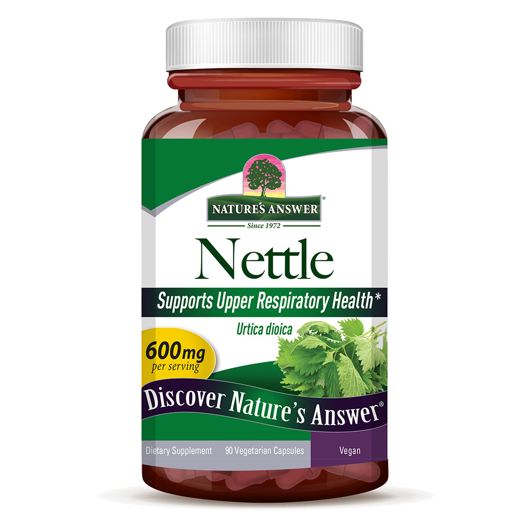 Nature's Answer Nettle Leaf 600mg Vegan Capsules For Upper Respiratory Health, Pack of 90's