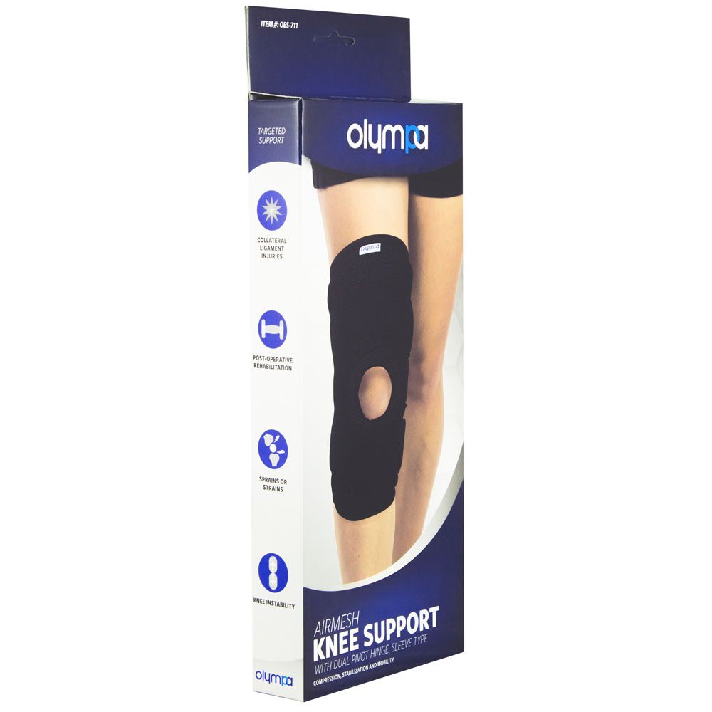 Olympa Airmesh Knee Support Black Small OES-711