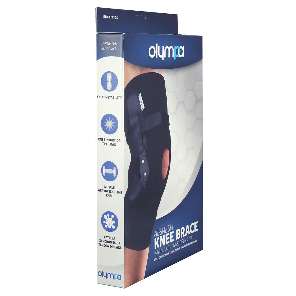 Olympa Airmesh Knee Brace Open Type Black Small OES-712