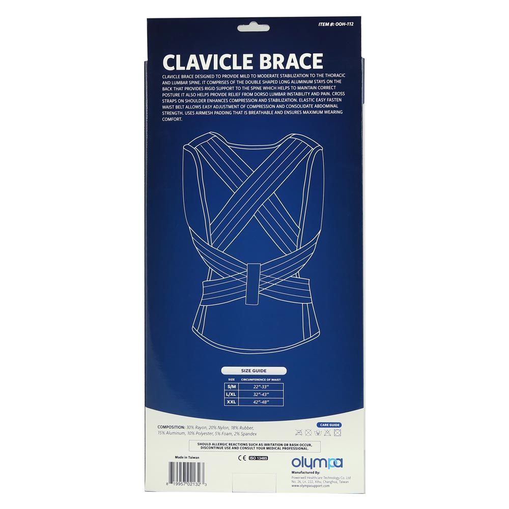 Olympa Clavicle Brace Grey S/M