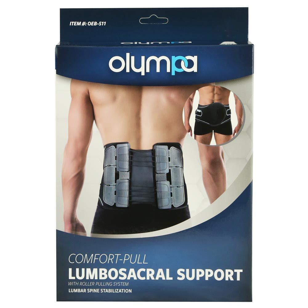 Olympa Comfort Pull Lumbo-Sacral Support Black Small/Medium OEB-511