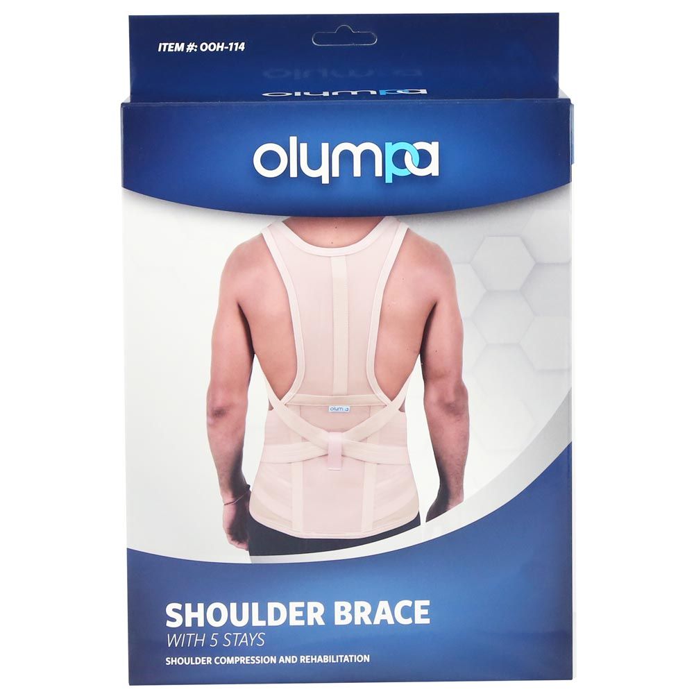 Olympa Shoulder Brace with 5 Stays Beige Small OOH-114