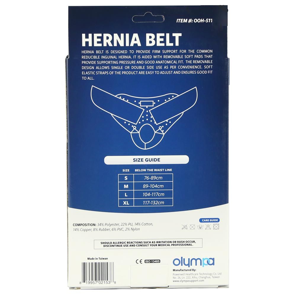 Olympa Hernia Belt White Small OOH-511