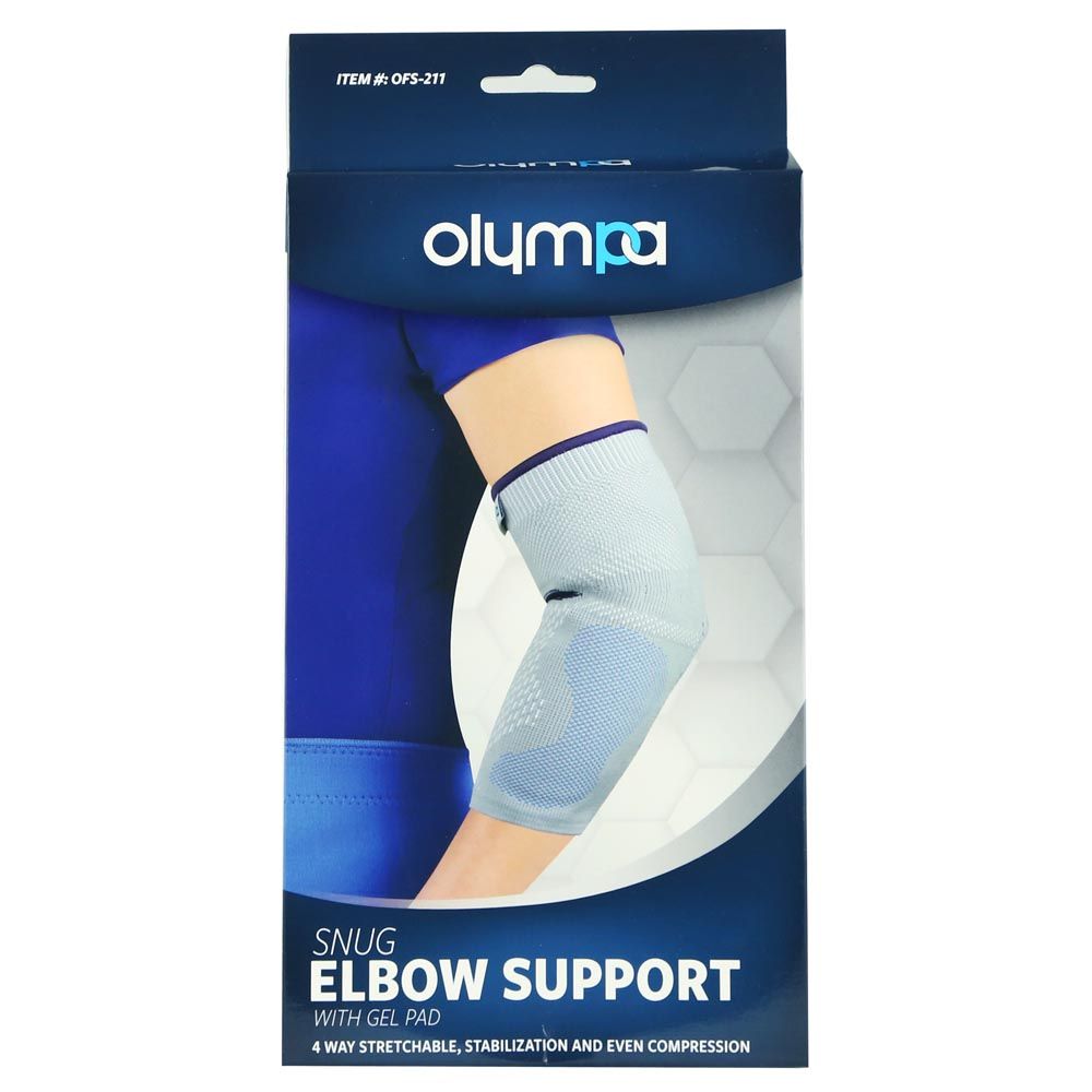 Olympa Snug Elbow Support with Gel Pad Small Cool Grey OFS-211