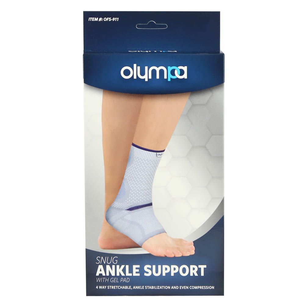 Olympa Snug Ankle Support with Gel Pad Cool Grey Small OFS-911
