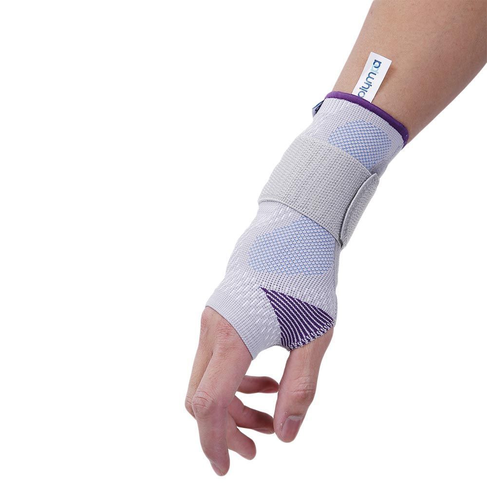 Olympa Snug Wrist Support with Stay & Gel Pad Left Cool Grey XL