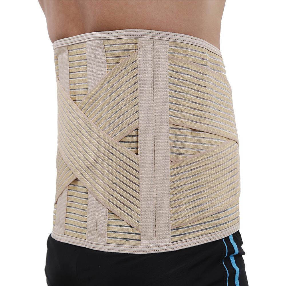 Olympa Breathable Back Support with Stays Beige Medium OWB-514