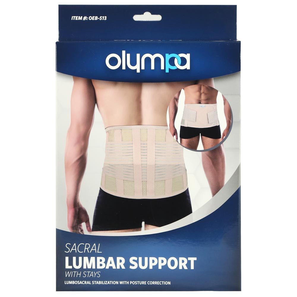 Olympa Sacral Lumbar Support with Stays Beige Large OEB-513