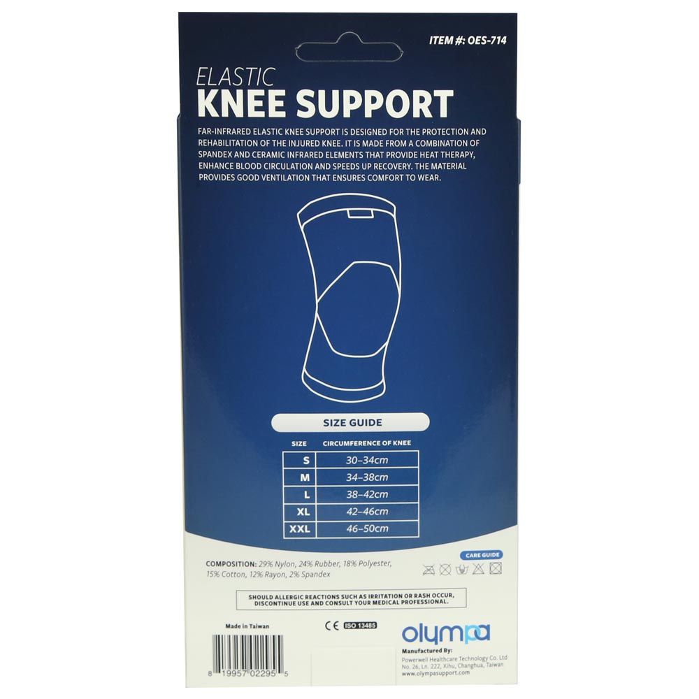 Olympa Elastic Knee Support Beige Extra Large OES-714