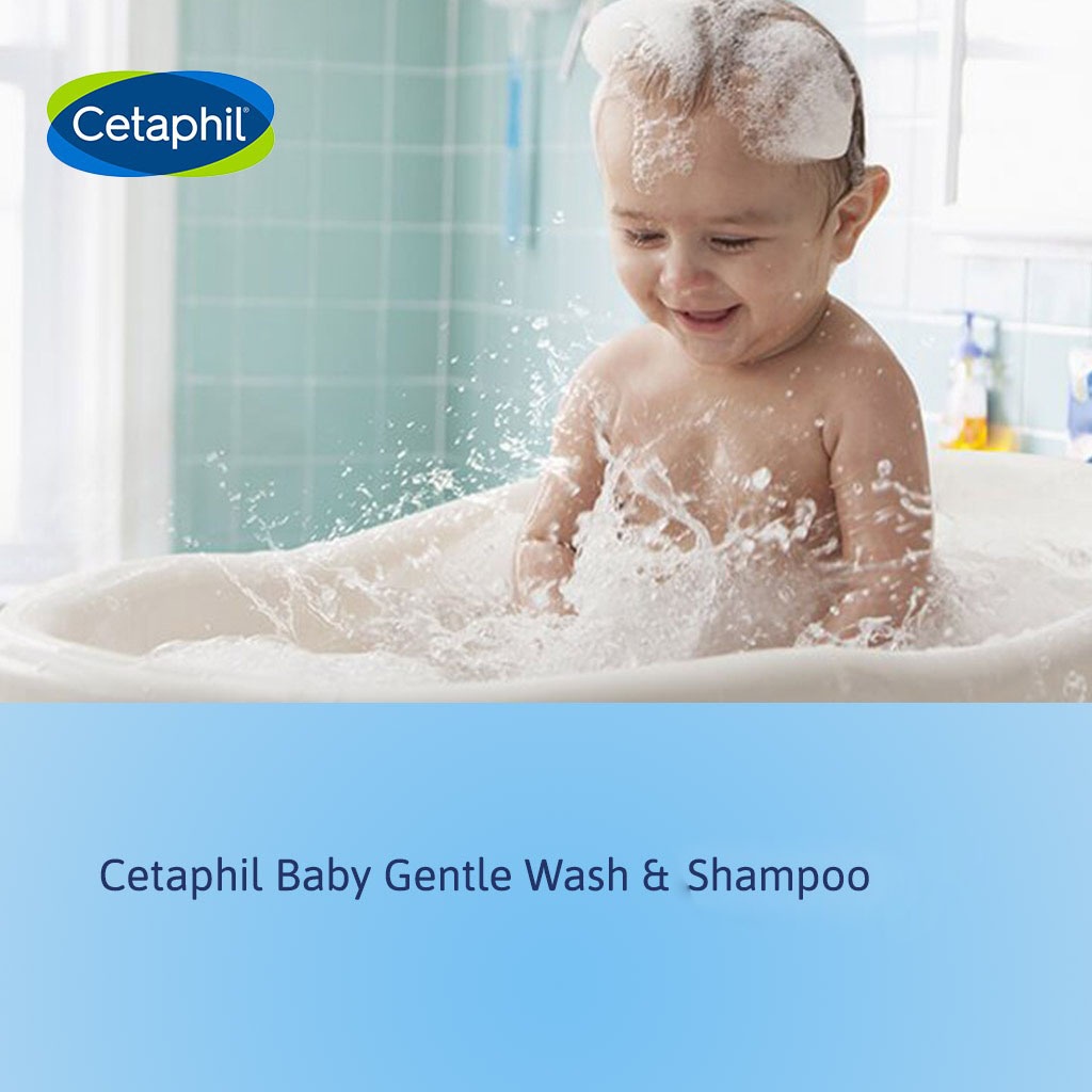 Cetaphil Baby Gentle Tear Free Wash & Shampoo For Sensitive Body And Hair, Unscented, 300ml