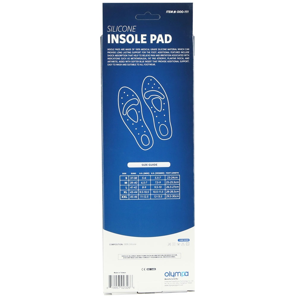 Olympa Silicone Insole Pad Extra Extra Large OOO-111