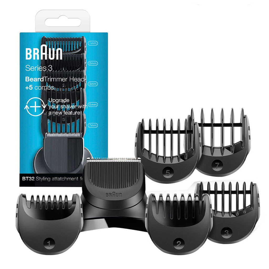 Braun Series 3 Beard Trimmer Head + 5 Combs BT32