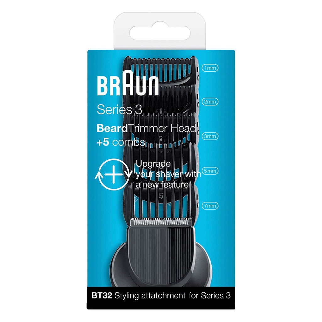 Braun Series 3 Beard Trimmer Head + 5 Combs BT32