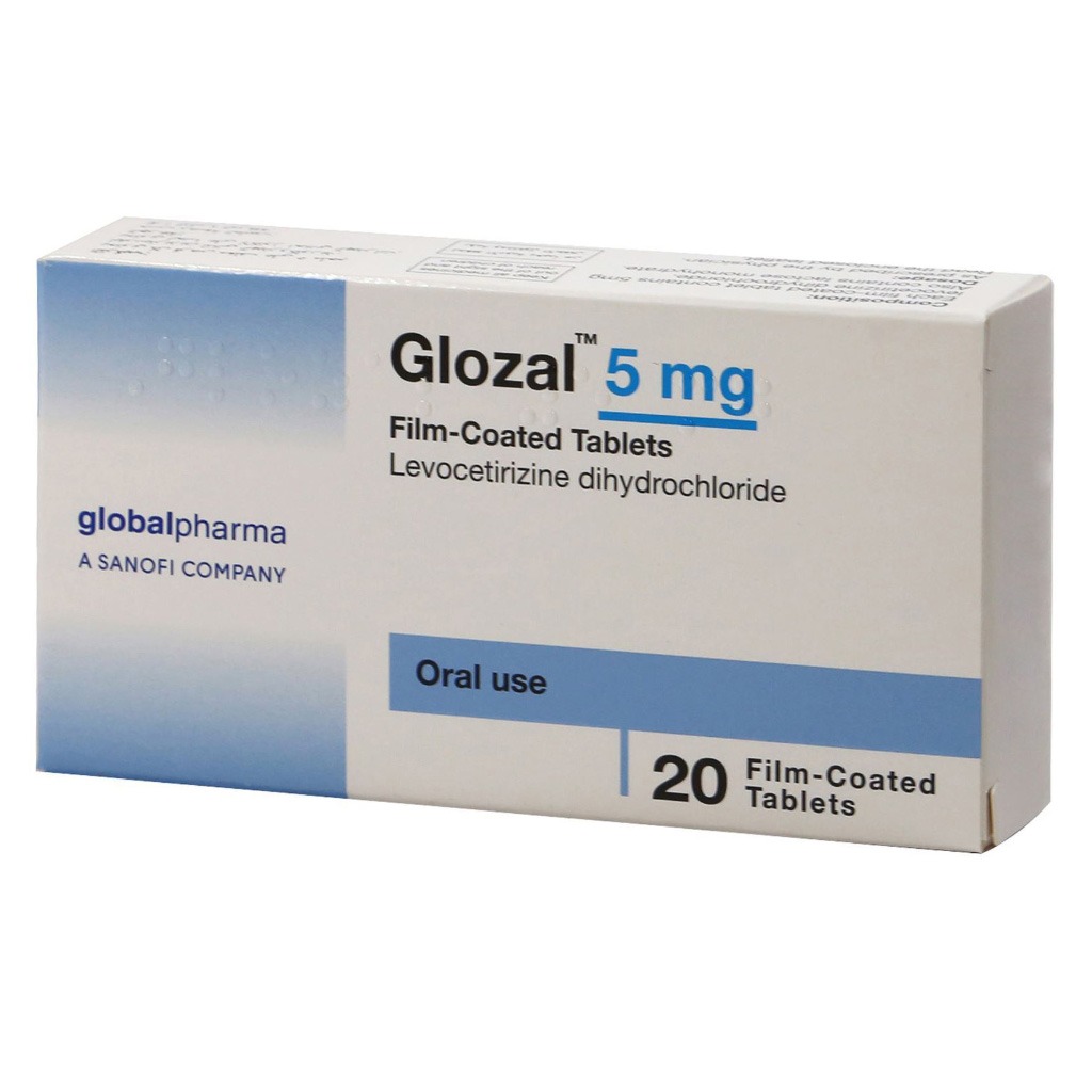 Glozal 5mg Levocetirizine Film Coated Tablets For Cold & Allergy, Pack of 30’s 
