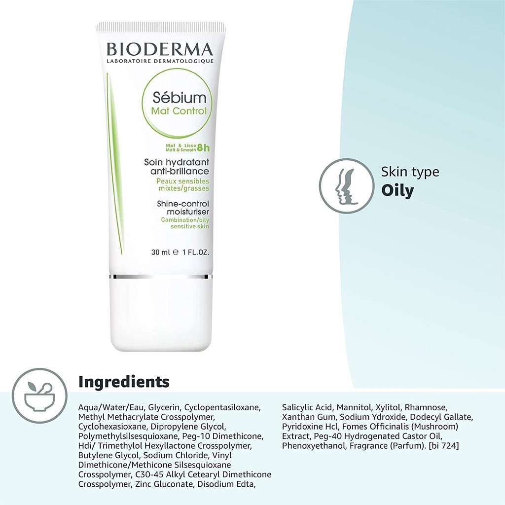 Bioderma Sebium Mat Control Moisturiser 30 mL