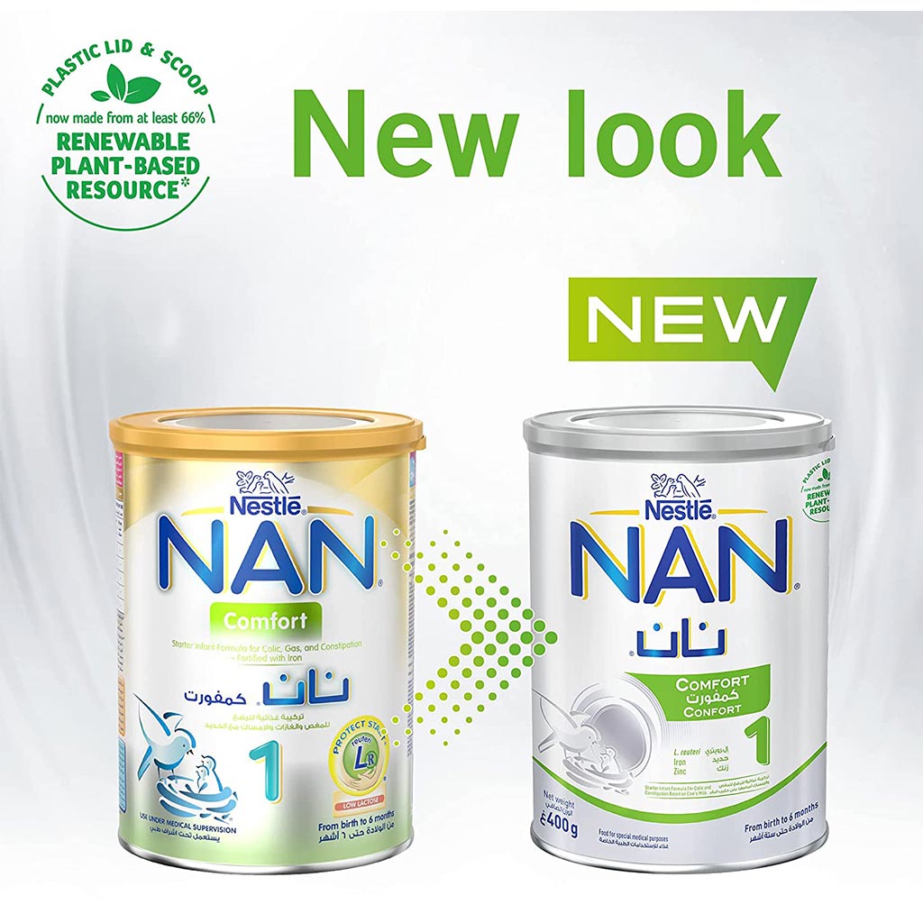 Nestle NAN Comfort Stage 1 Anti Colic Baby Milk Formula For 0 To 6 Months 400g