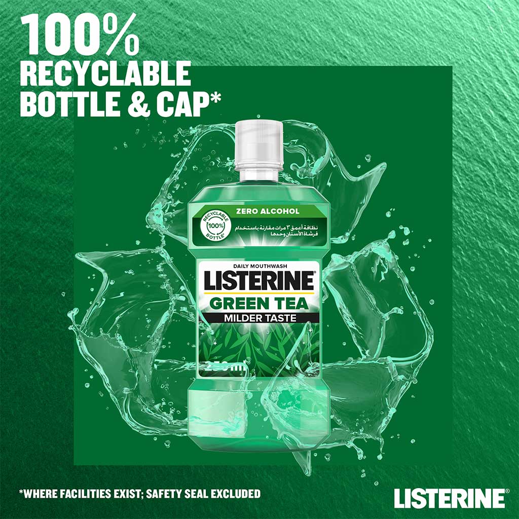 Listerine Zero Alcohol Milder Taste Green Tea Mouthwash 250ml