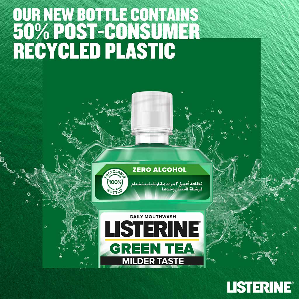 Listerine Zero Alcohol Milder Taste Green Tea Mouthwash 250ml