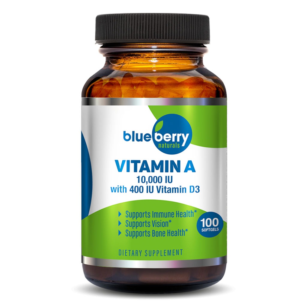 Blueberry Naturals Vitamin A 10,000IU Softgels 100's B0005