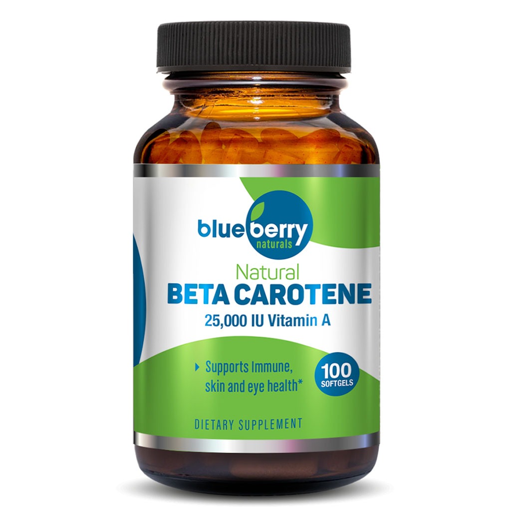 Blueberry Naturals Betacarotene 25,000IU Softgels 100's B0012
