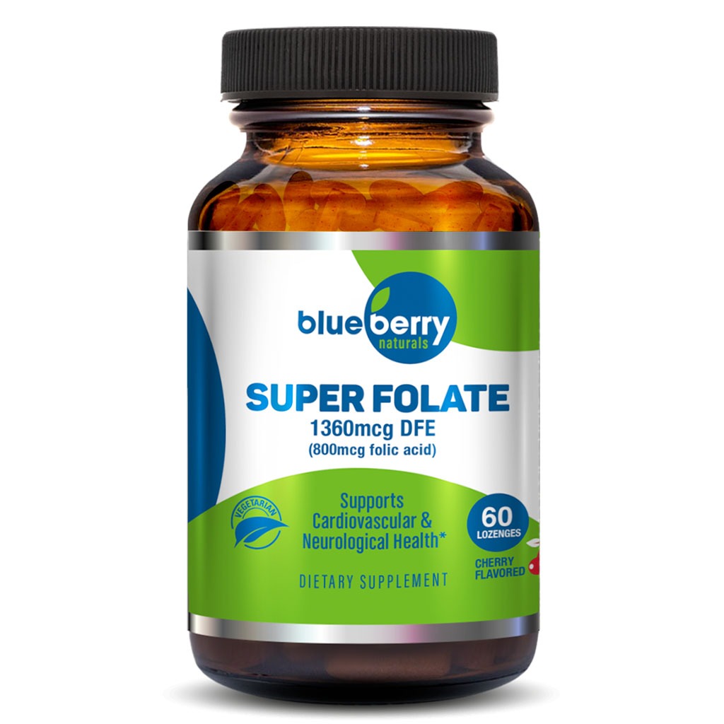 Blueberry Naturals Super Folate 800 mcg Lozenges 60's B0081