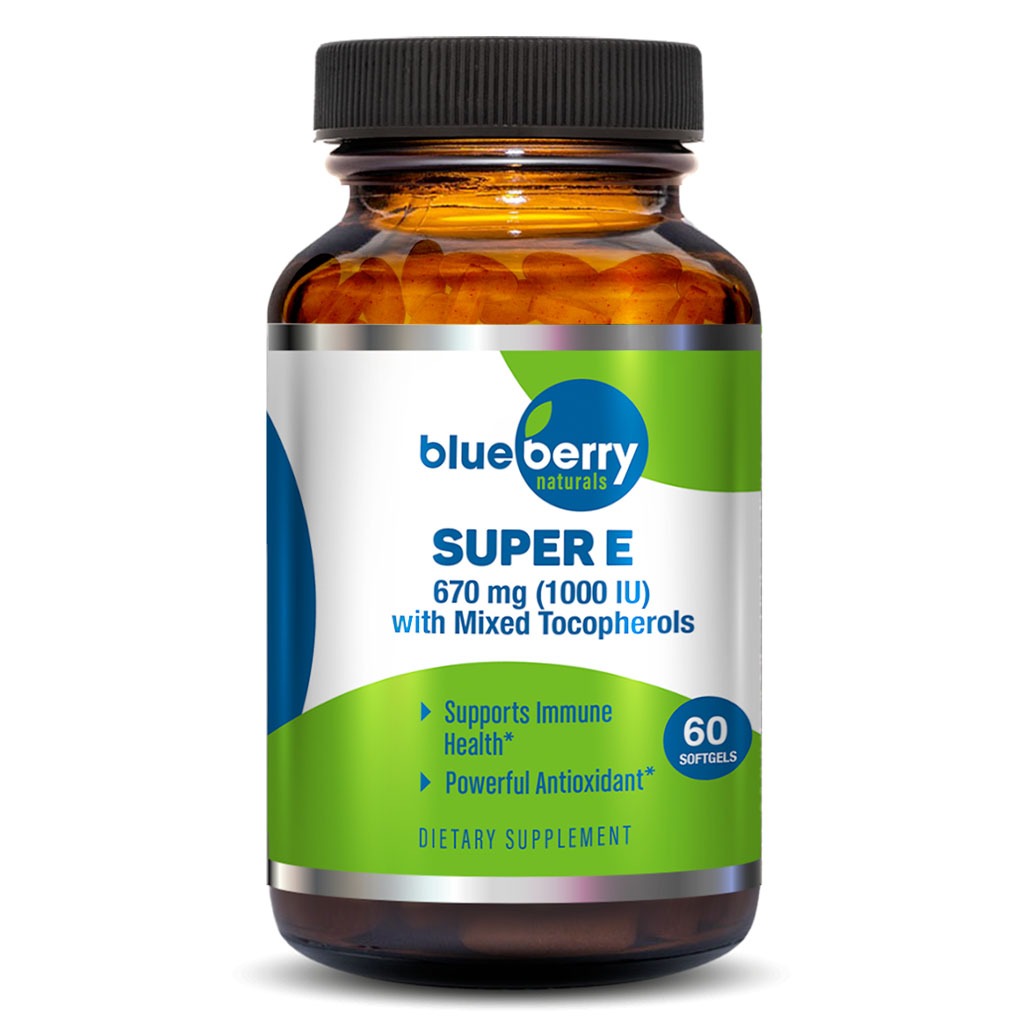 Blueberry Naturals Super E 1000IU Softgels 60's B0227