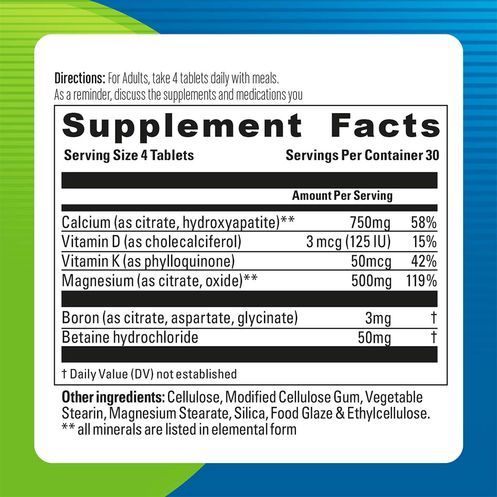 Blueberry Naturals Calcium Magnesium Citrate Tablets 120's B0241