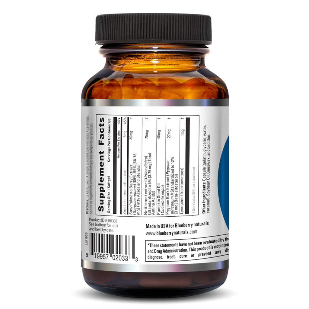 Blueberry Naturals Prostate Support Softgels 60's B0333