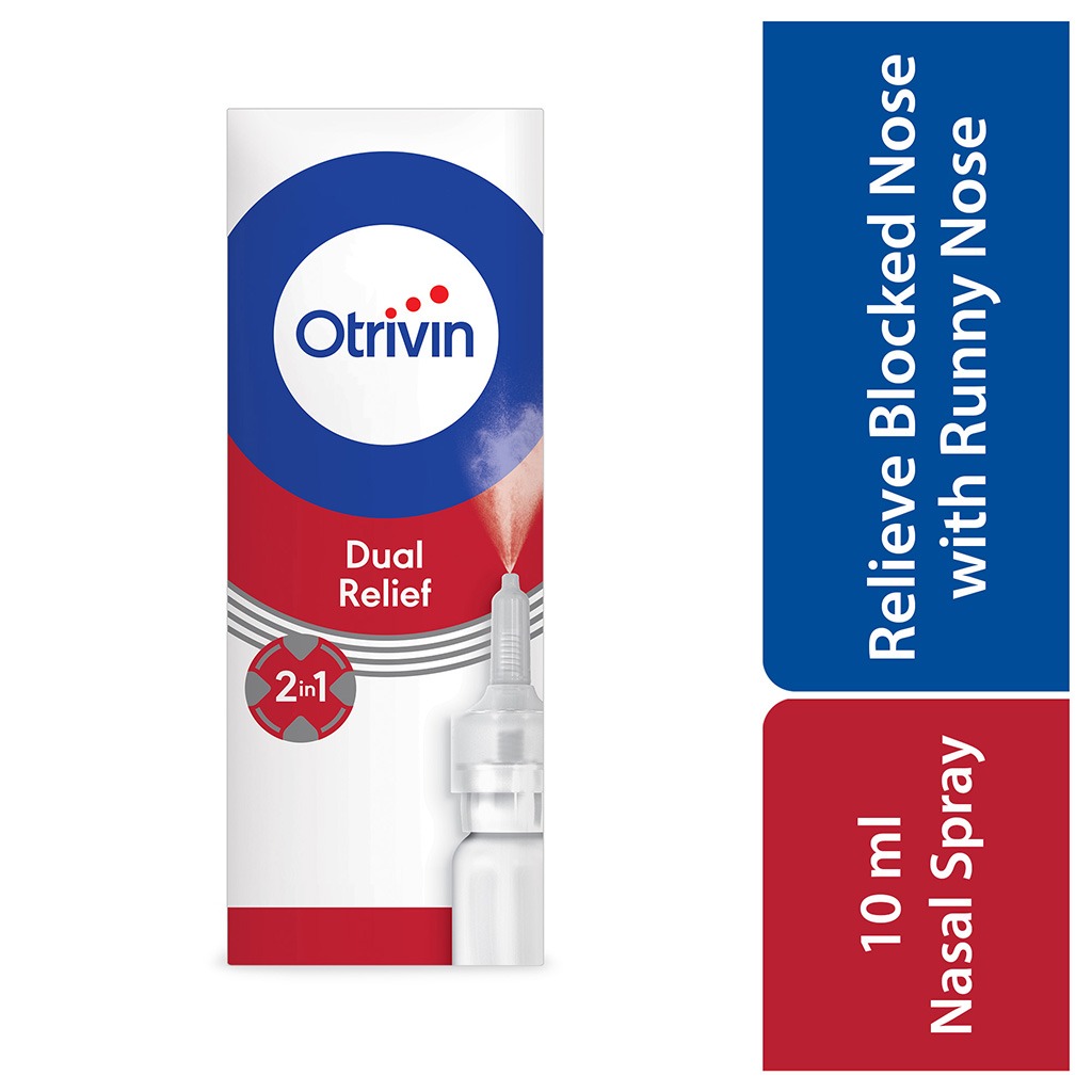 Otrivin Dual Relief Adult Nasal Spray For Nasal Congestion & Runny Nose 10ml