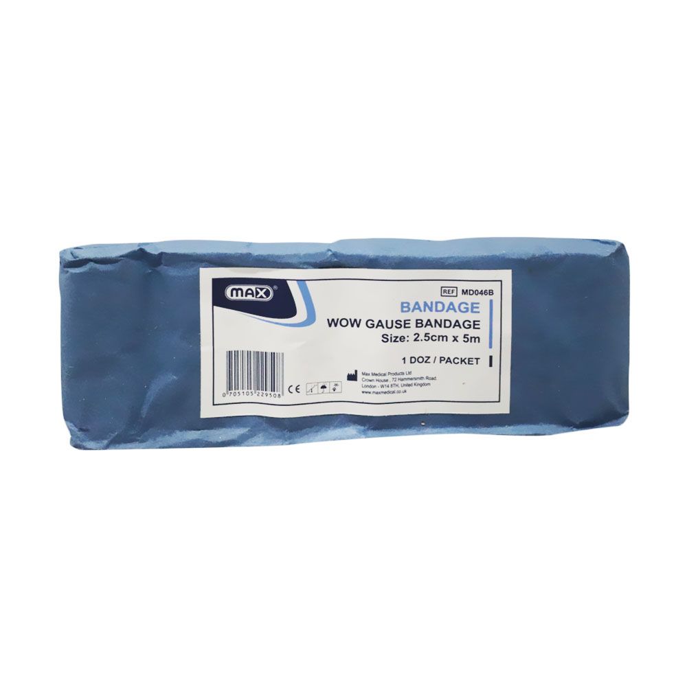 Max Gauze Bandage 2.5 cm x 5 m 12's