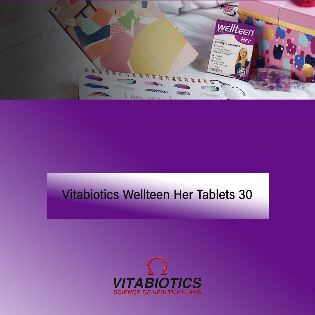Vitabiotics Wellteen HER Multivitamin Supplement Tablets For Teenage Girls, Pack of 30's
