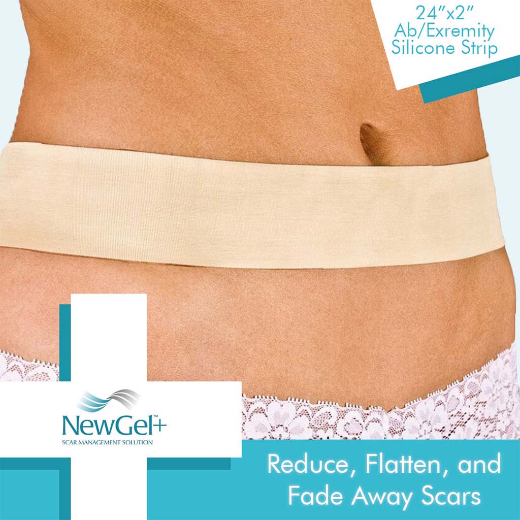 NewGel+ 24" x 2" Abdomen/Extremity Silicone Strip, Beige NG-164, Pack of 1's