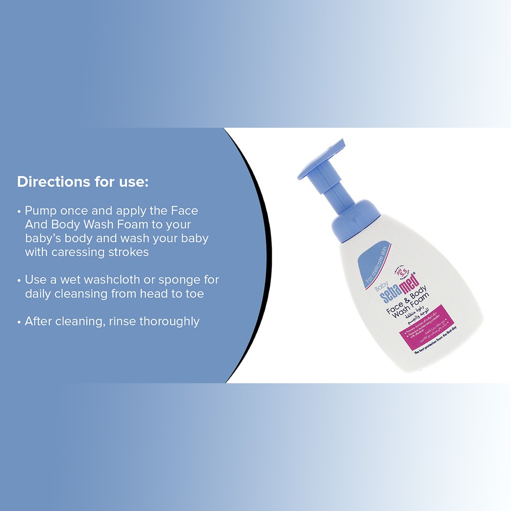 Sebamed Baby Face & Body Wash Foam 400 mL