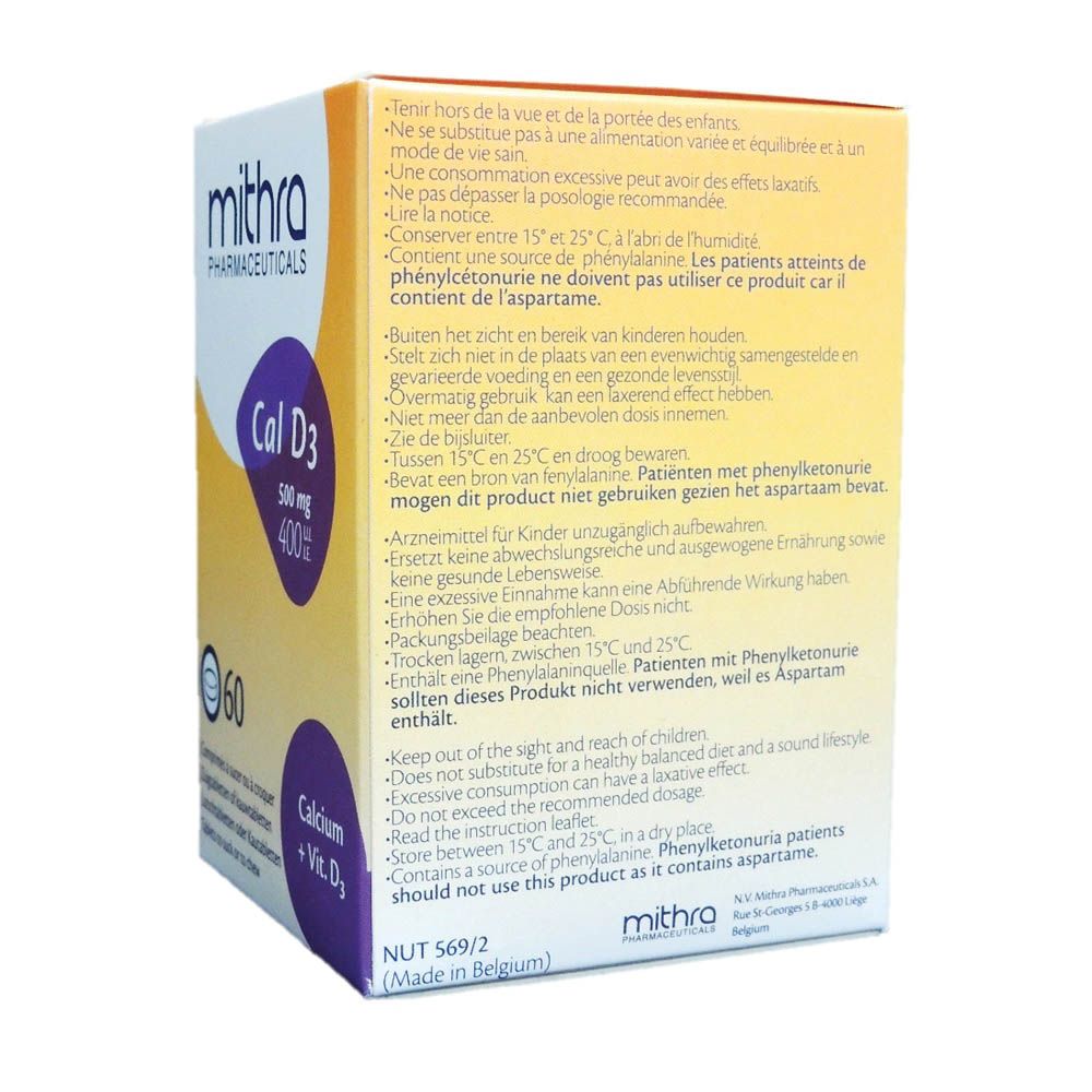 Mithra Cal D3 Chewable Tablets 60's