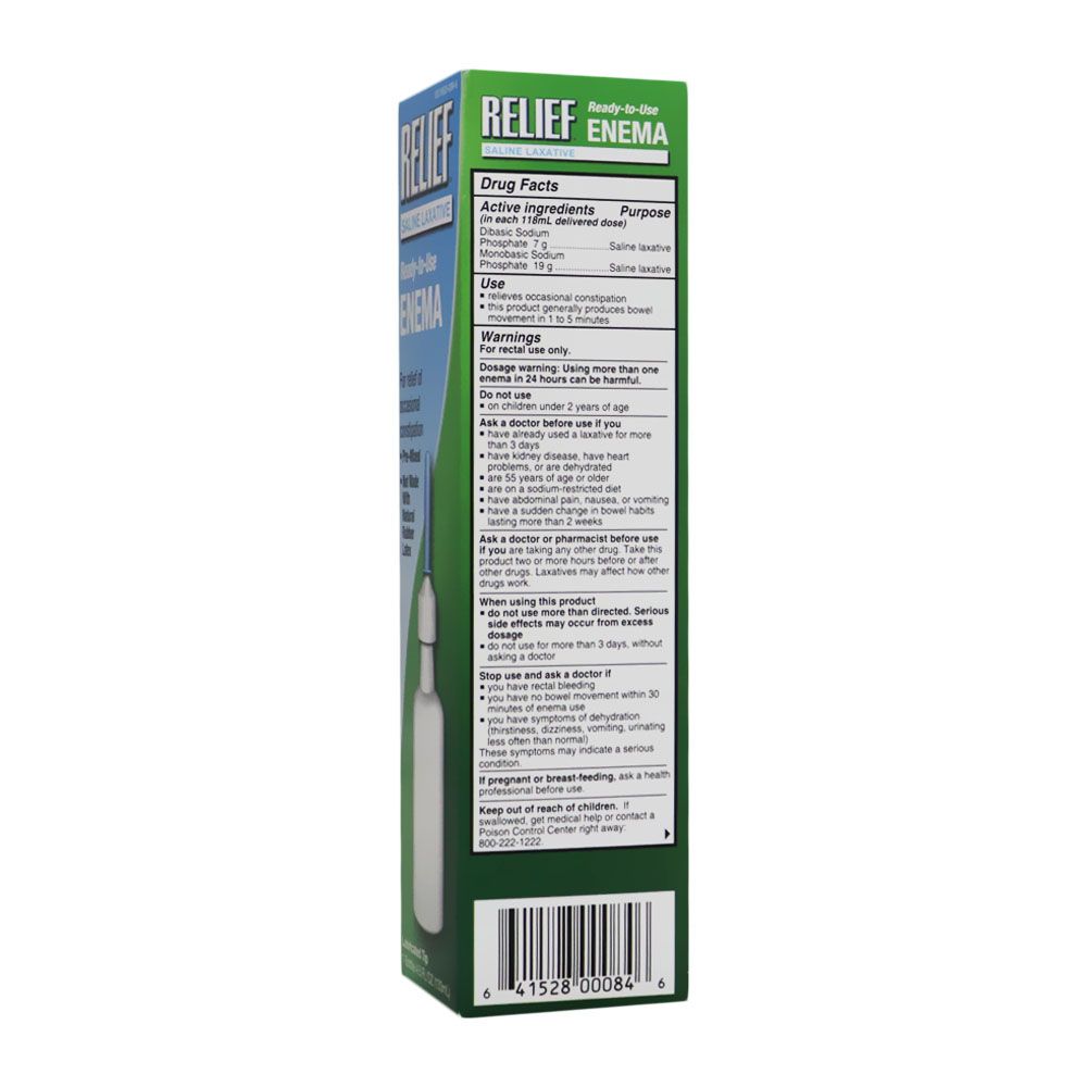 Relief Saline Laxative Enema 133 mL