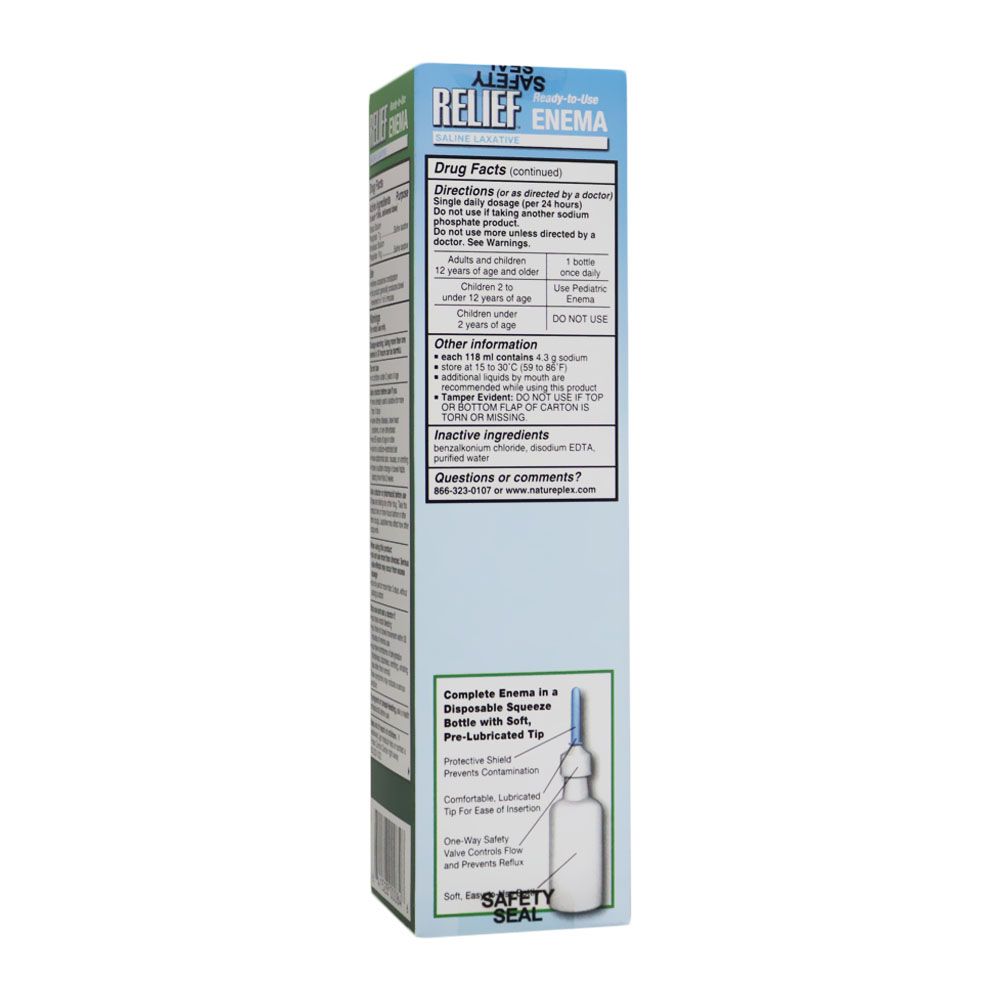 Relief Saline Laxative Enema 133 mL