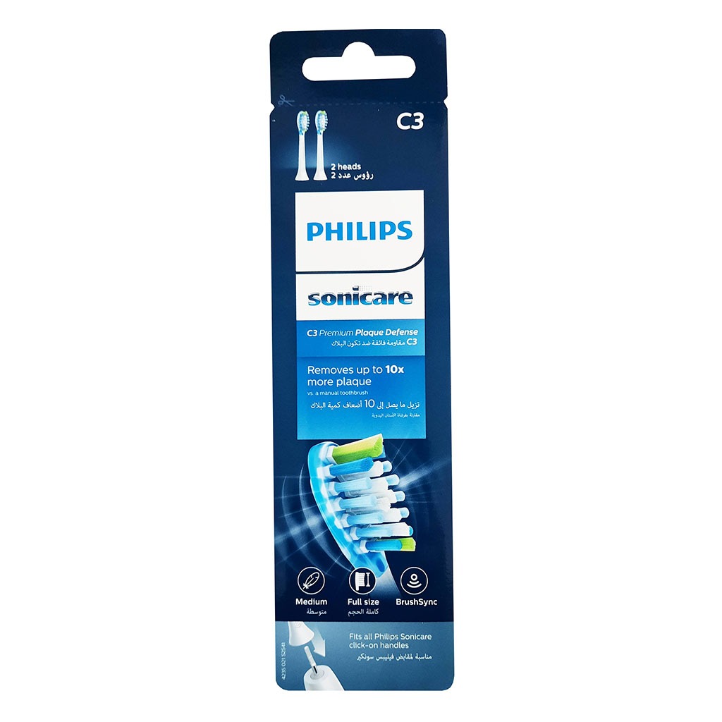 Philips Sonicare HX9042/17 C3 Premium Plaque Defense Replacement Brush Head 2's