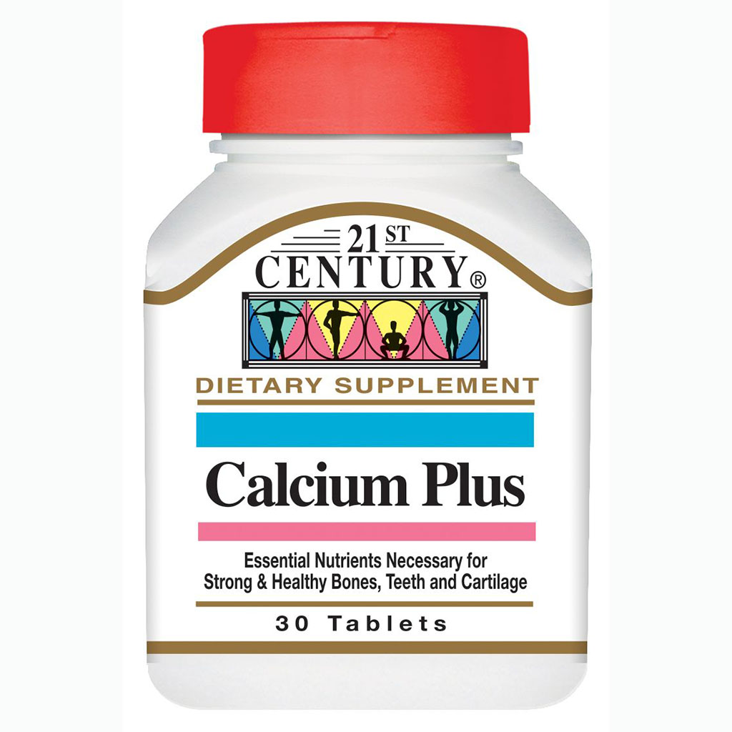 21st Century Calcium Plus Multimineral + Vitamin D Tablets For Bones & Teeth, Pack of 30's